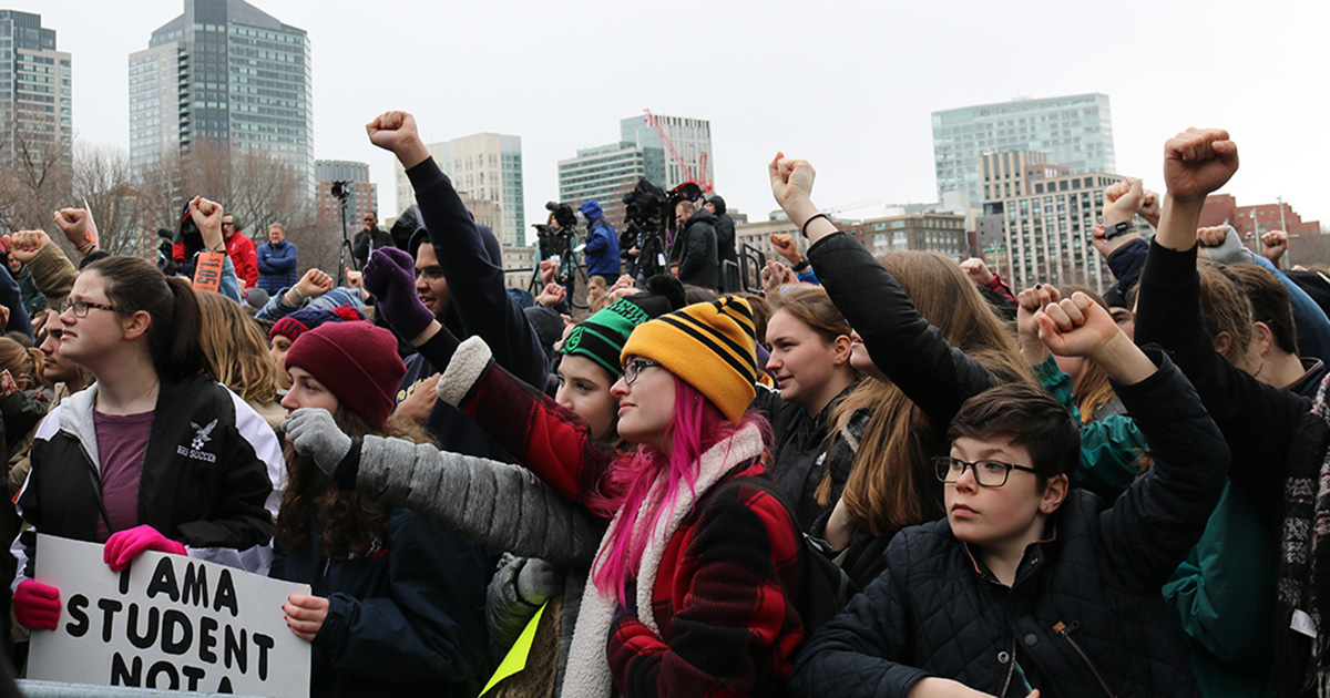 Students on the Common at March For Our Lives